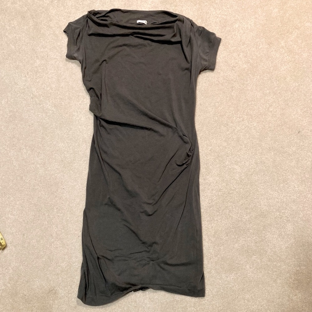 Brunello Cucinelli Grey Stretch Cotton Dress